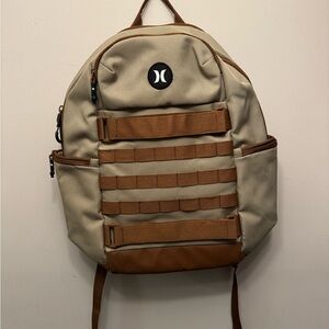 Hurley Beige and Brown Men's Backpack